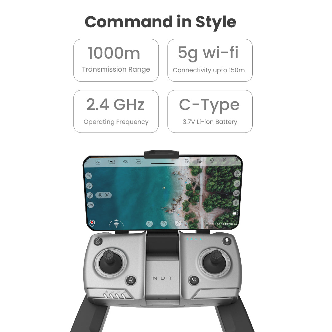 ORO drone remote controller with dual joysticks and features