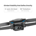 ORO drone 2K HD camera  with 2 axis gimble and 90 degree rotation