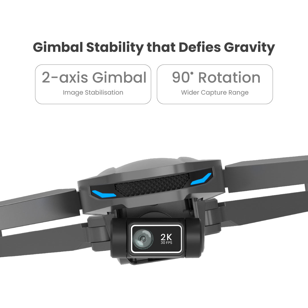 ORO drone 2K HD camera  with 2 axis gimble and 90 degree rotation