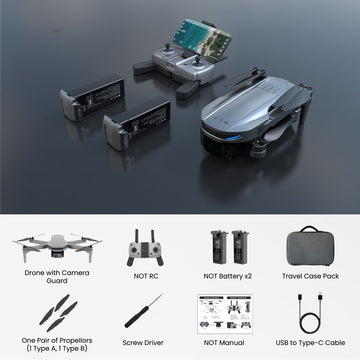 NOT ORO Drone (Travel Combo) 2K Ultra HD camera Double battery 2 axis gimbal