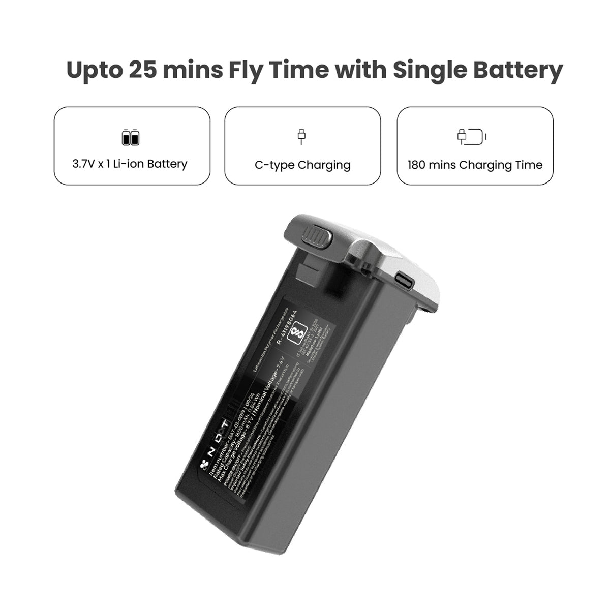20min Fly Time with Single Drone Battery